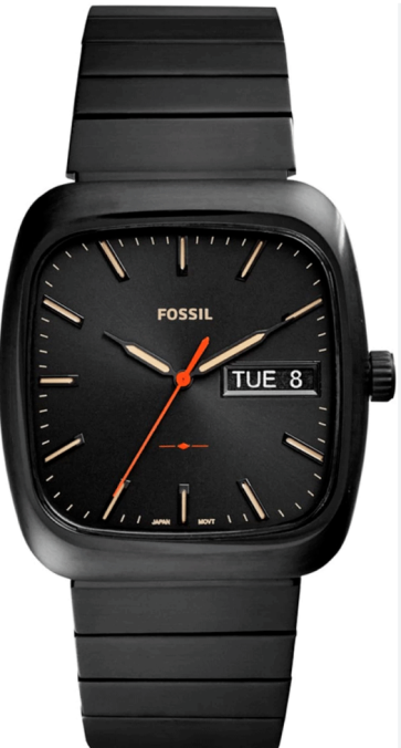 Correa de reloj Fossil FS5333 Acero inoxidable Negro 22mm
